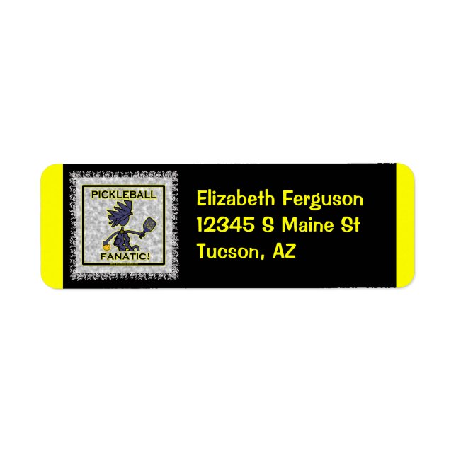 Pickleball Fanatic Return Address Label (Front)