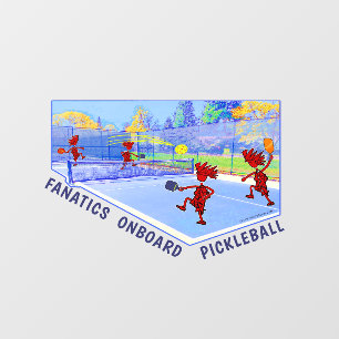 PICKLEBALL FANATICS ONBOARD Window Cling