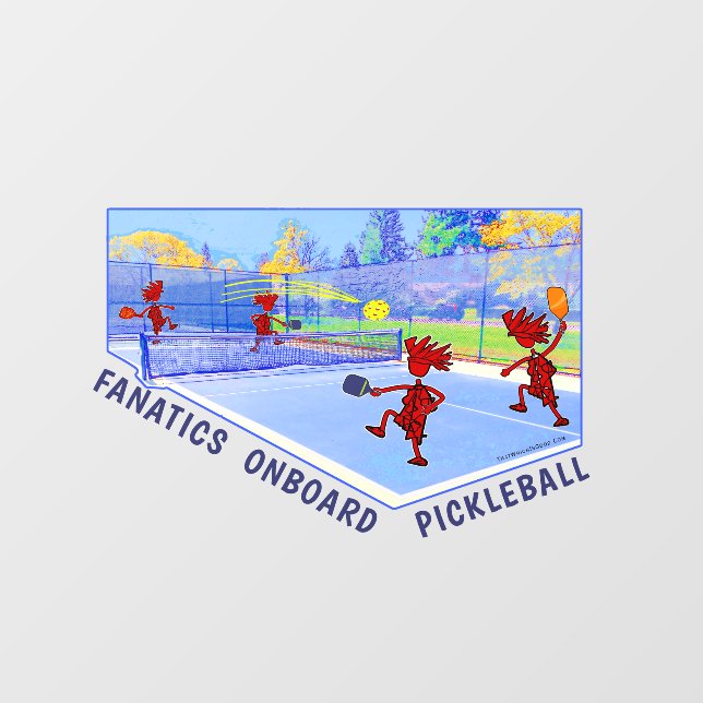 PICKLEBALL FANATICS ONBOARD Window Cling (Sheet)