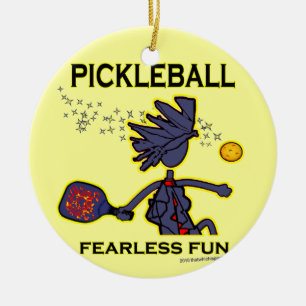 Pickleball Fearless Fun Ceramic Tree Decoration