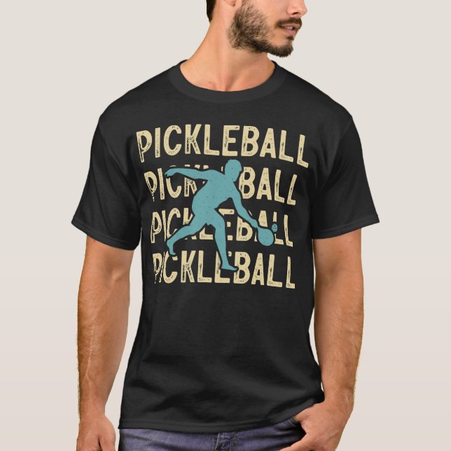 Pickleball five time with a player hitting ball T-Shirt (Front)