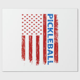 Pickleball Flag - Playing Paddleball Pickleball Am Wrapping Paper