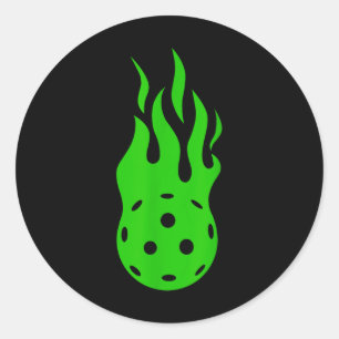 Pickleball Flame - Paddleball Tennis Pickleballer  Classic Round Sticker