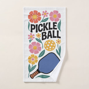 Pickleball Flower Paddle Gift Sports Towel
