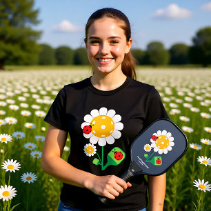 Pickleball flower with pickleball ladybirds T-Shirt
