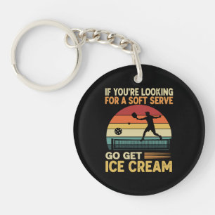 Pickleball for Men Women Key Ring