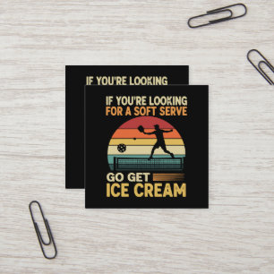 Pickleball for Men Women Square Business Card