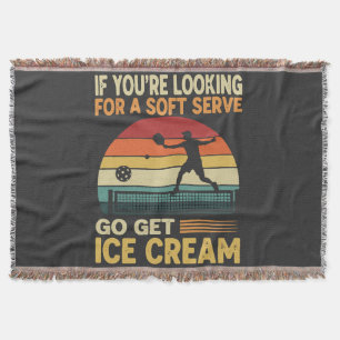 Pickleball for Men Women Throw Blanket