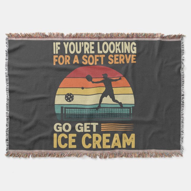 Pickleball for Men Women Throw Blanket (Front)