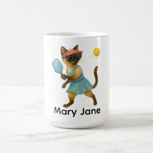 Pickleball for Siamese cat lovers Coffee Mug