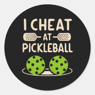 Pickleball Funny Classic Round Sticker