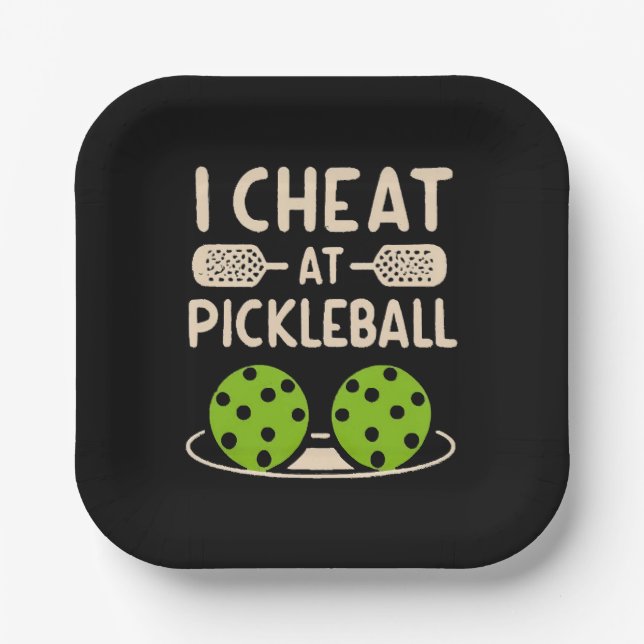 Pickleball Funny Paper Plate (Front)
