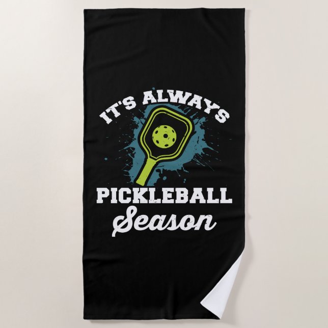 Pickleball Funny Pickleball Gifts Beach Towel (Front)