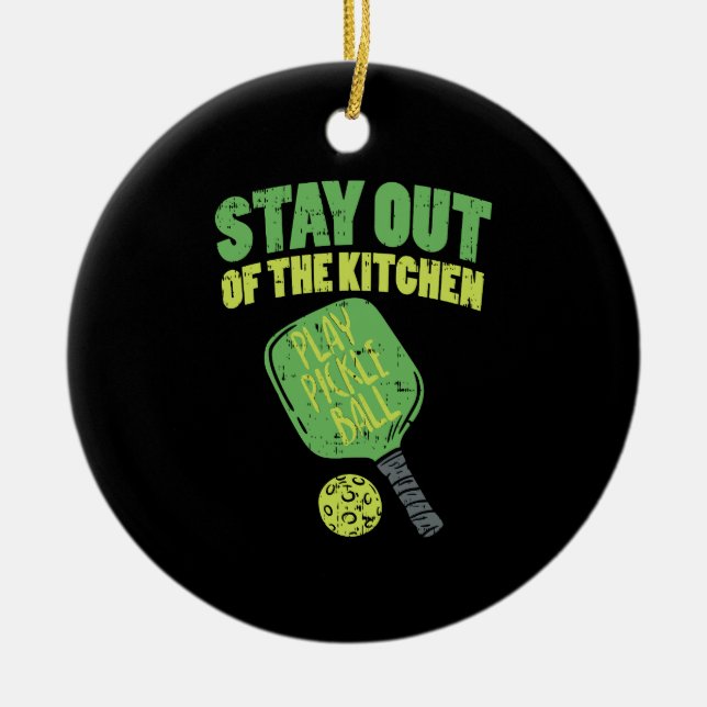 Pickleball Funny Pickleball Gifts Ceramic Ornament (Front)