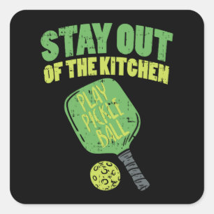 Pickleball Funny Pickleball Gifts Square Sticker