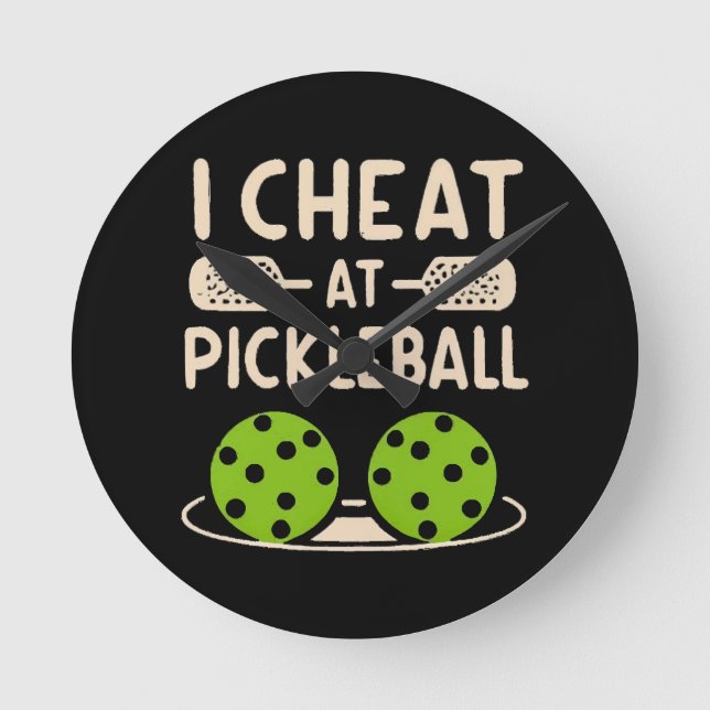 Pickleball Funny Round Clock (Front)