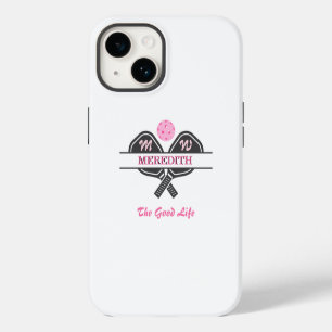 Pickleball Gal Paddles Custom Monogram Name iPhone 14 Case