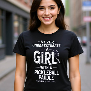 Pickleball Gift Funny Saying Type Personalised T-Shirt