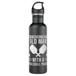 Pickleball Gift Never underestimate an Old Man 710 Ml Water Bottle