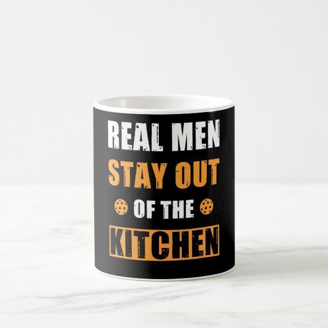 Pickleball Gift Real Men Stay Out of the Kitchen Coffee Mug (Center)
