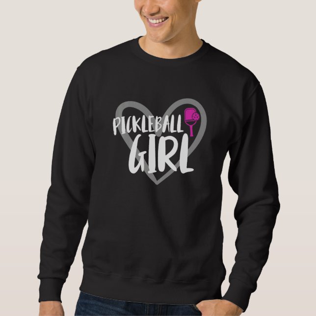 Pickleball Girl Heart Sweatshirt (Front)