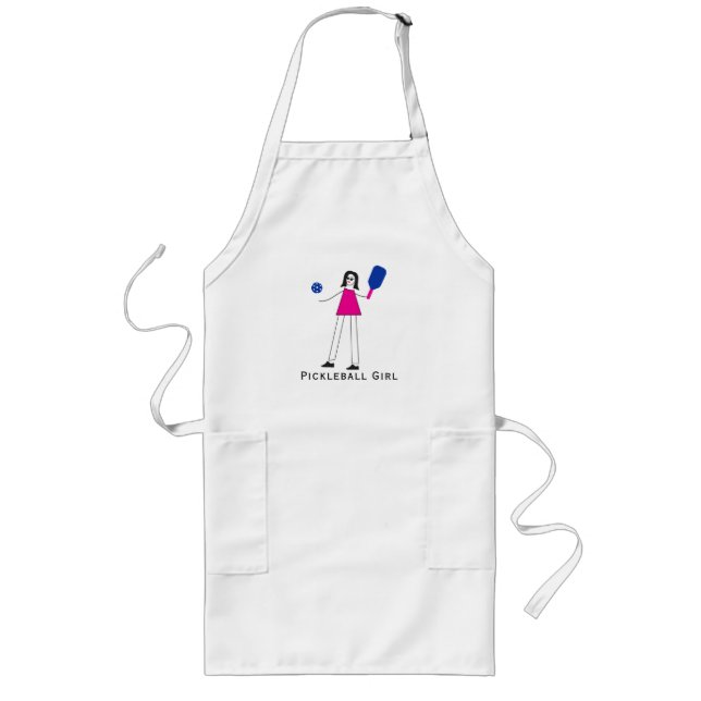 Pickleball Girl Long Apron (Front)