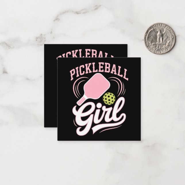 Pickleball Girl Player Card (Front/Back In Situ)