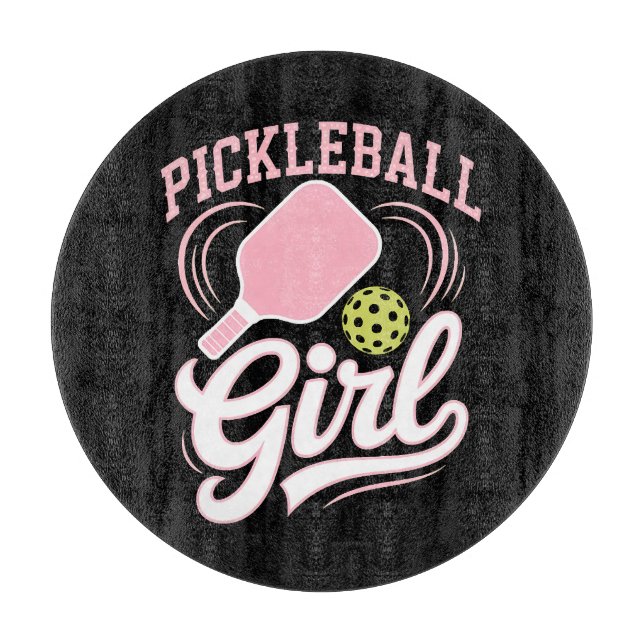 Pickleball Girl Player Cutting Board (Front)
