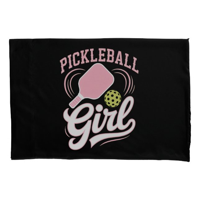 Pickleball Girl Player Pillowcase (Front)