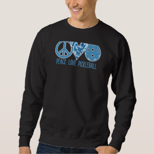Pickleball  Girls Peace Love Pickleball Blue Sweatshirt