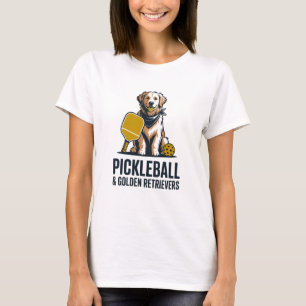 Pickleball & Golden Retrievers - Dog Lover T-Shirt
