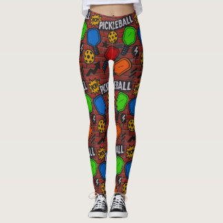 Pickleball Graffiti  Art Burst Women’s Leggings