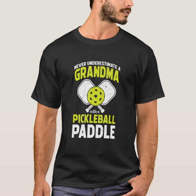 Pickleball Grandma  Pickle Ball Player Sport T-Shirt (Front)