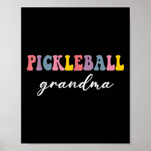 Pickleball Grandma Pickleball Player Stylish Sport Poster