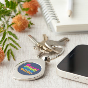 Pickleball Great minds dink alike Keychain