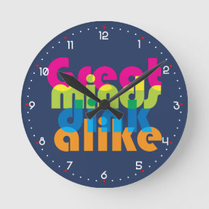 Pickleball Great minds dink alike   Round Clock