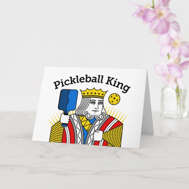 Pickleball Greeting Card - Pickleball King (Orchid)