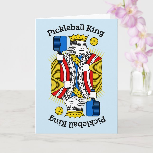 Pickleball Greeting Card - Pickleball King (Orchid)