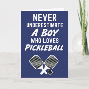Pickleball Greeting Cards for Boys Kids Players