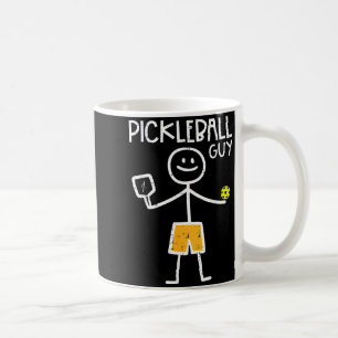 Pickleball guy stickman pickle ball men boys kids coffee mug