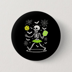 Pickleball Halloween Costume, Spooky Season Skelet 6 Cm Round Badge