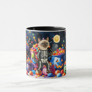 Pickleball halloween party for cat lovers mug