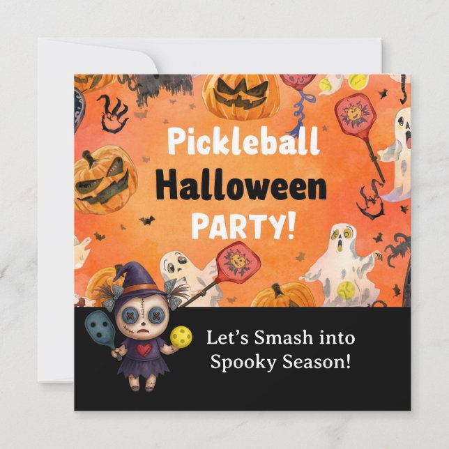  Pickleball Halloween Party  Invitation (Front)
