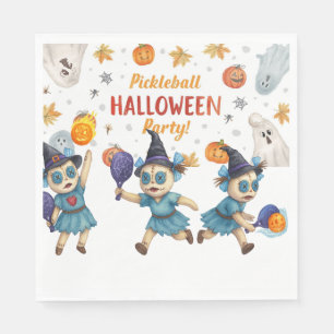 Pickleball Halloween Party with paddle and ball  Napkin