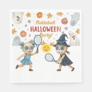 Pickleball Halloween Party with paddle and ball  Napkin