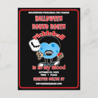 Pickleball Halloween Round Robin Party Vampire
