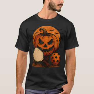 Pickleball Halloween Spooky Season Pumpkin T-Shirt