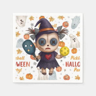 Pickleball Halloween themed for party  Napkin