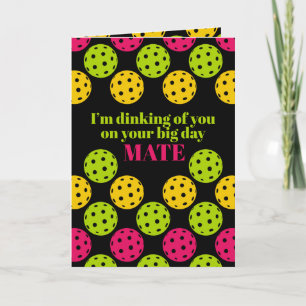 Pickleball Happy Birthday Holiday Card