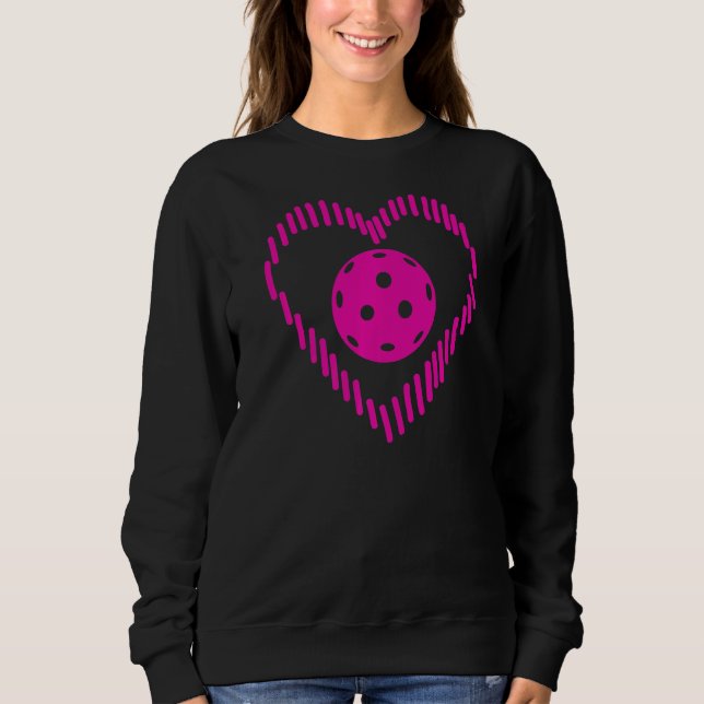 Pickleball Heart For Pickleball Girls Women Sweatshirt (Front)